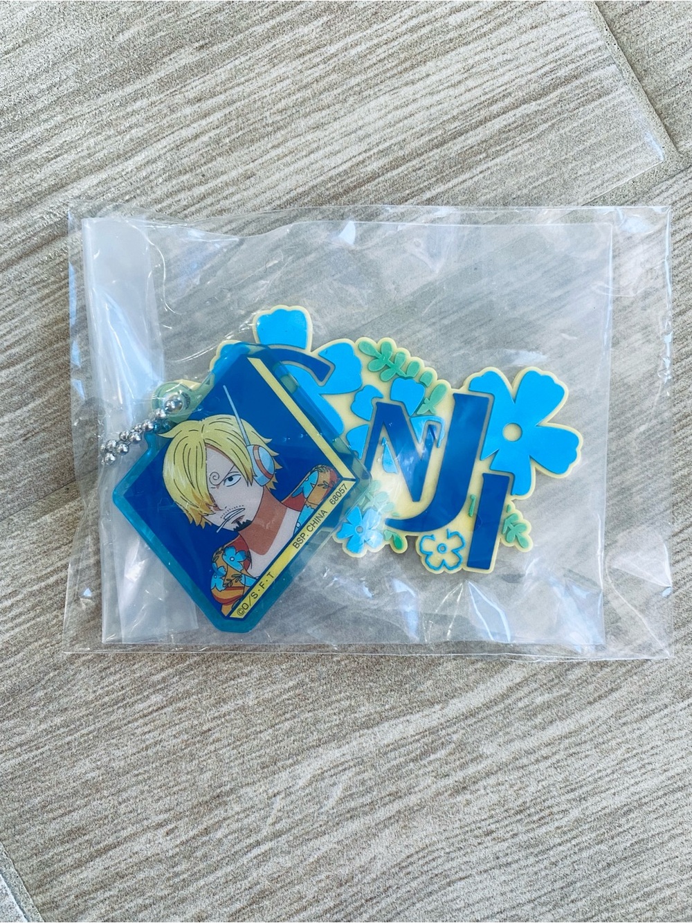New Anime ONE PIECE Sanji Acrylic Rubber Keychain Bag Charm Japan Import